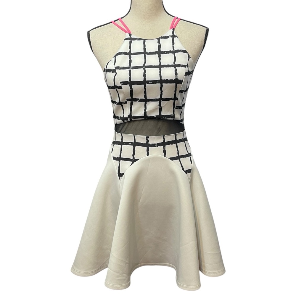 Dress the Population Printed Retro Pop Fit & Flare A-line Sleeveless Dress Small
